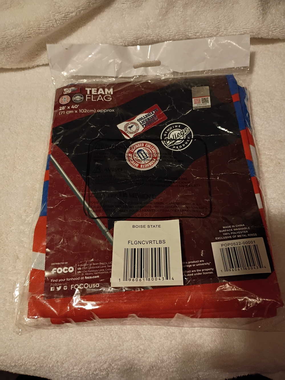 Boise State Men’s Red Team Flag In The Bag